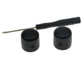 Set of 2 Black Metal Guitar Dome Knobs I8564