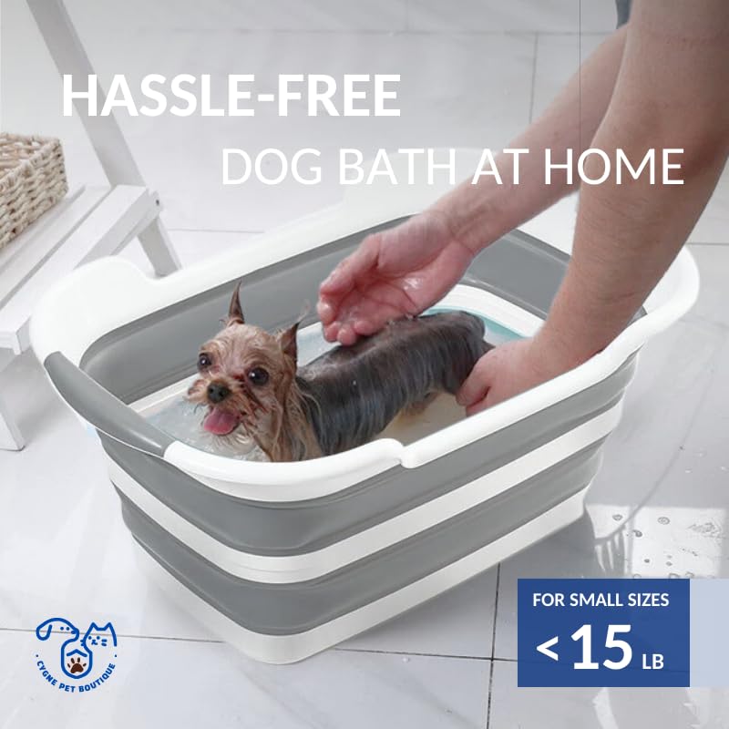 Collapsible Dog Bath Tub with Drain Plug W10169