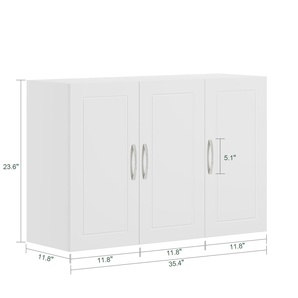 White 3-Door Bathroom Wall Cabinet R60162