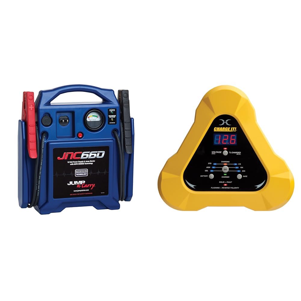 1700 Peak Amp 12 Volt Jump Starter and 20 Amp Smart Battery Charger Z591239