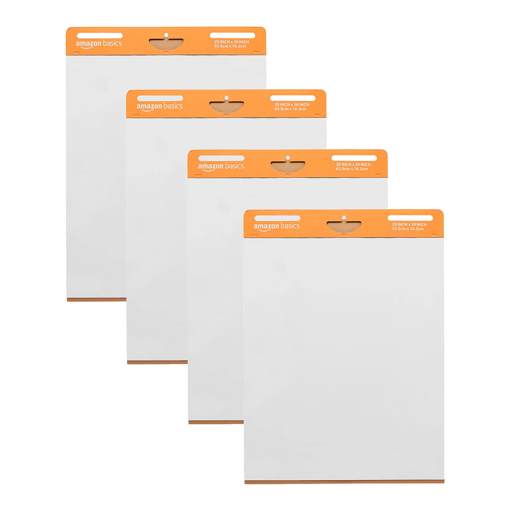 Sticky Easel Pads 25 x 30 Inch White 4-Pack A49820
