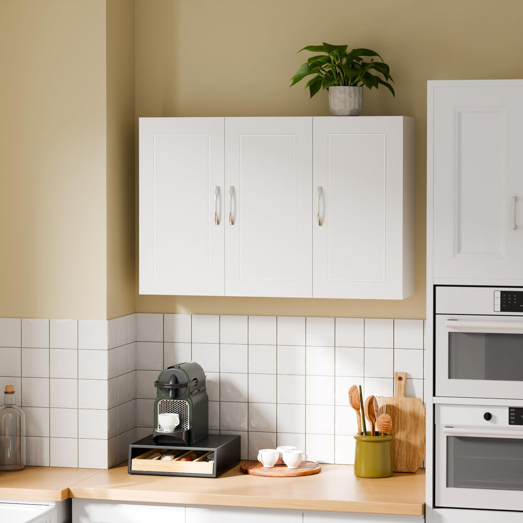 White 3-Door Bathroom Wall Cabinet R60162