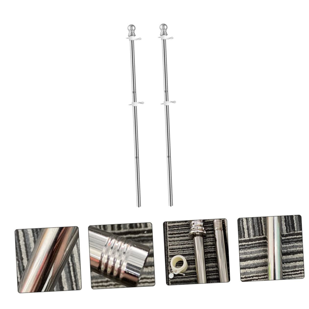 2 Pieces 1.5m Stainless Steel Flagpole D85060