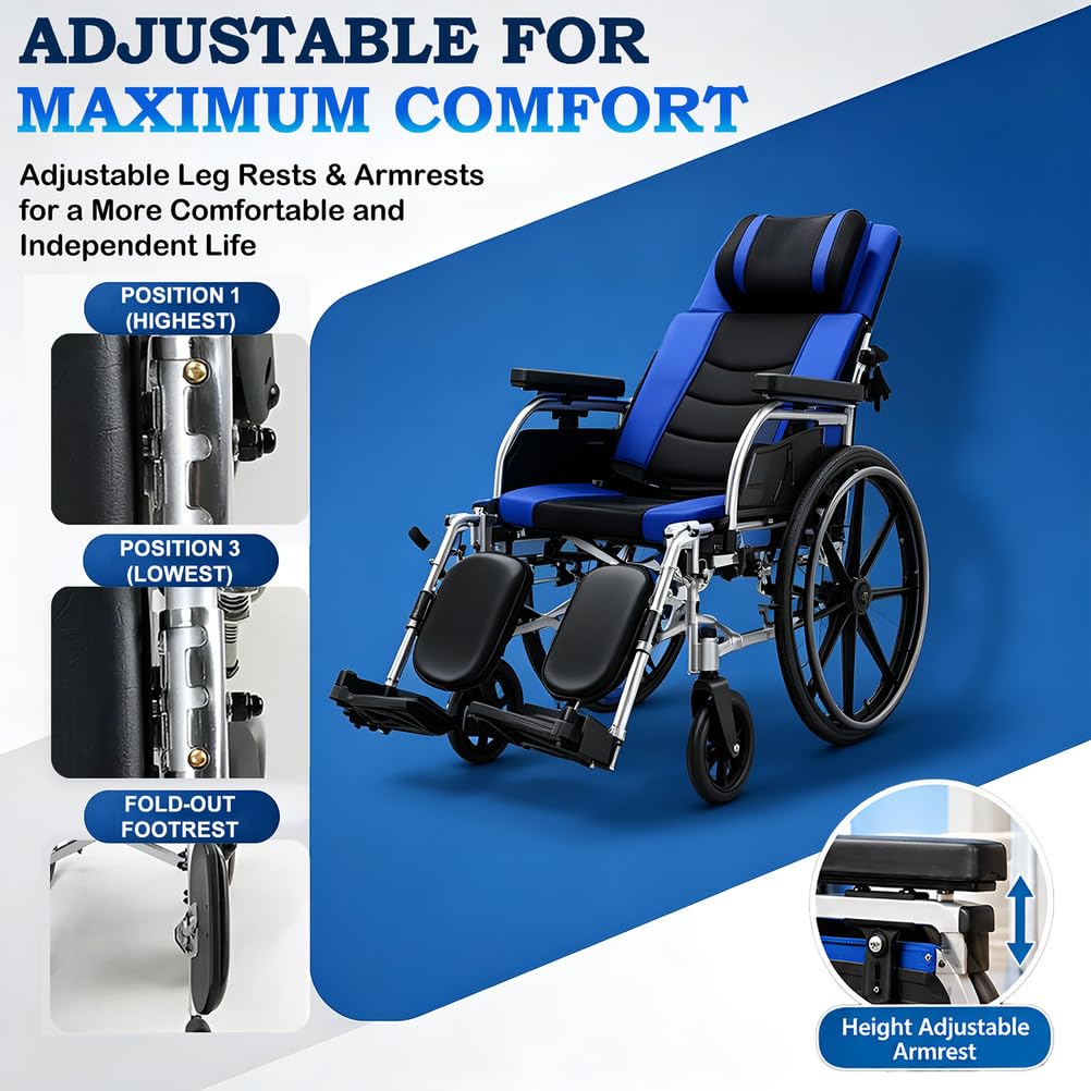 Reclining Wheelchairs with Elevating Leg Rests Y529