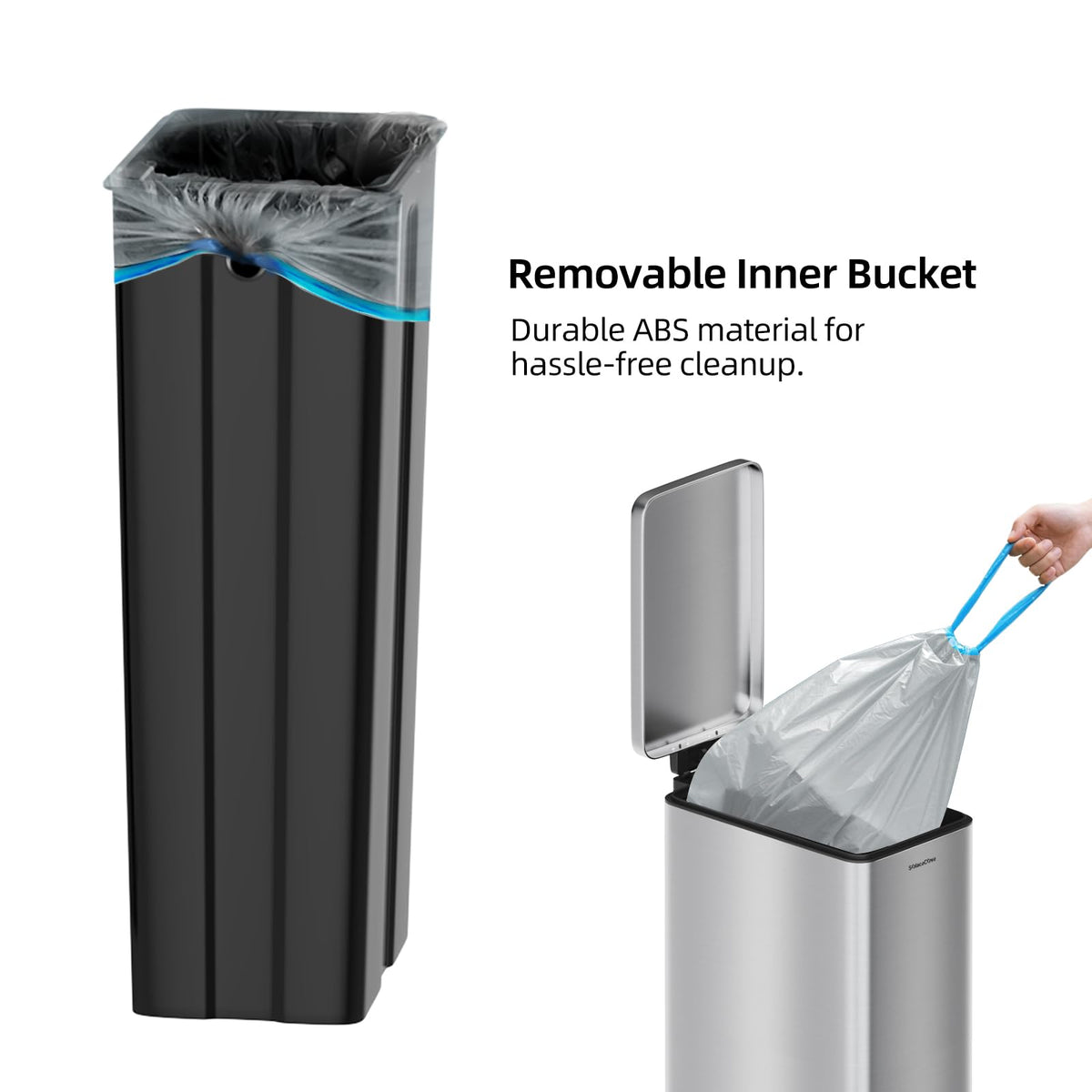 8 Gallon Stainless Steel Trash Can with Soft Close Lid R29202