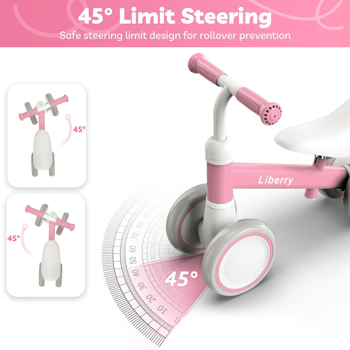 Pink Adjustable Baby Balance Bike S7819