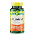 Cod Liver Oil Vitamins A & D3 100 Softgels Dietary Supplement D57474