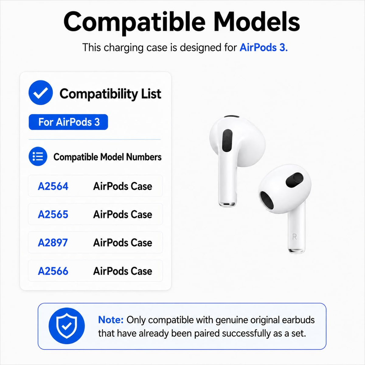 Replacement Charging Case for AirPods 3rd Generation M70611