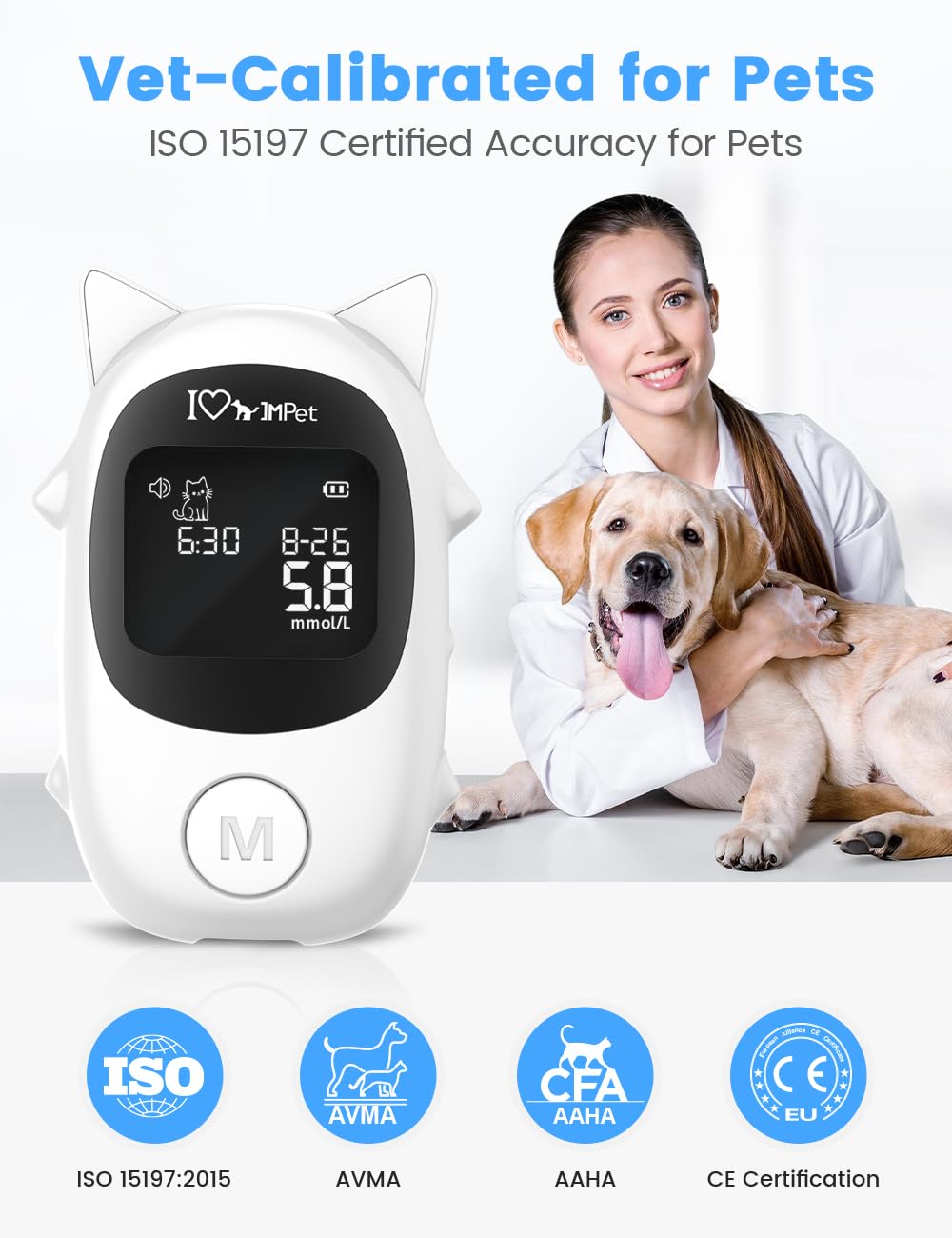 Glucose Monitoring Kit for Dogs & Cats with 100 Strips R17994