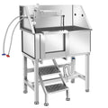 Stainless Steel Dog Grooming Tub with Stairs L1233