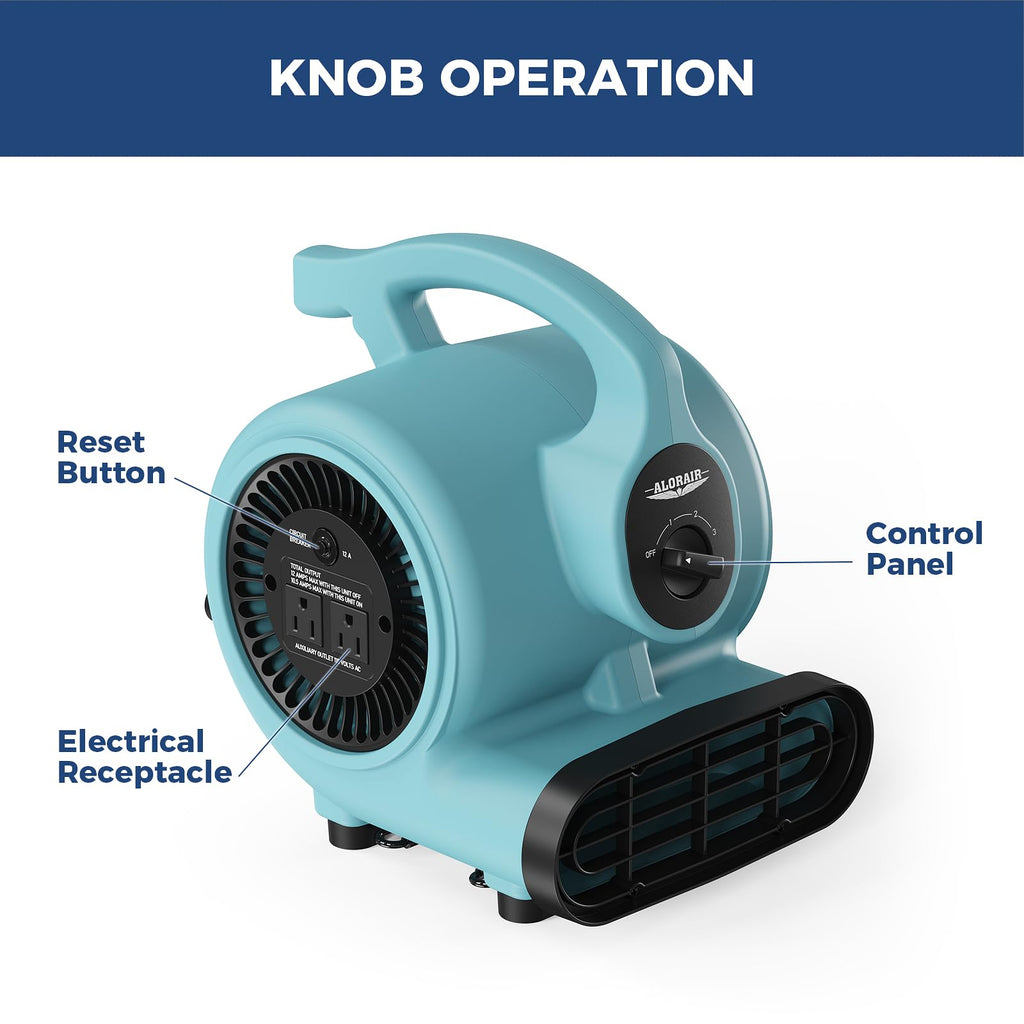 3 Speed Air Mover Blower Fan 115W 600CFM Blue W980410