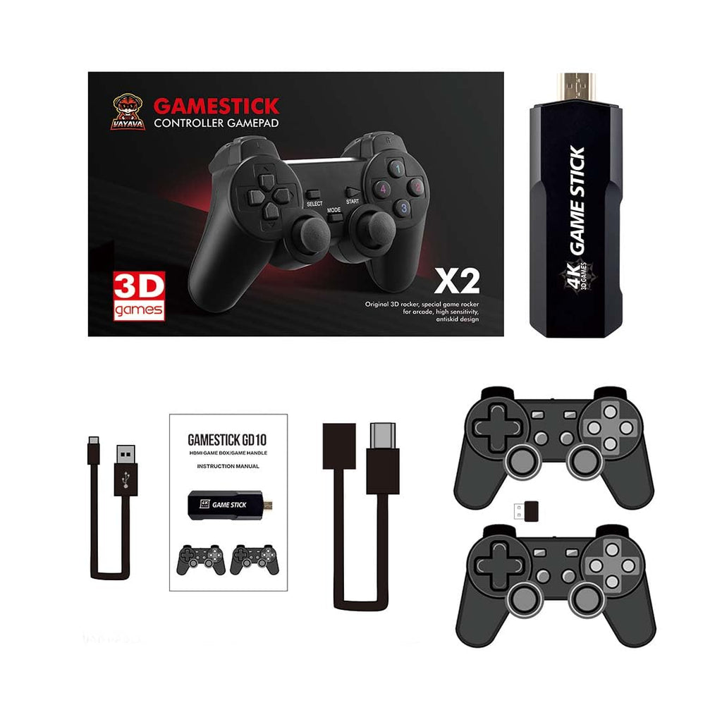 4K Retro Game Console with 2 Wireless Controllers X3315