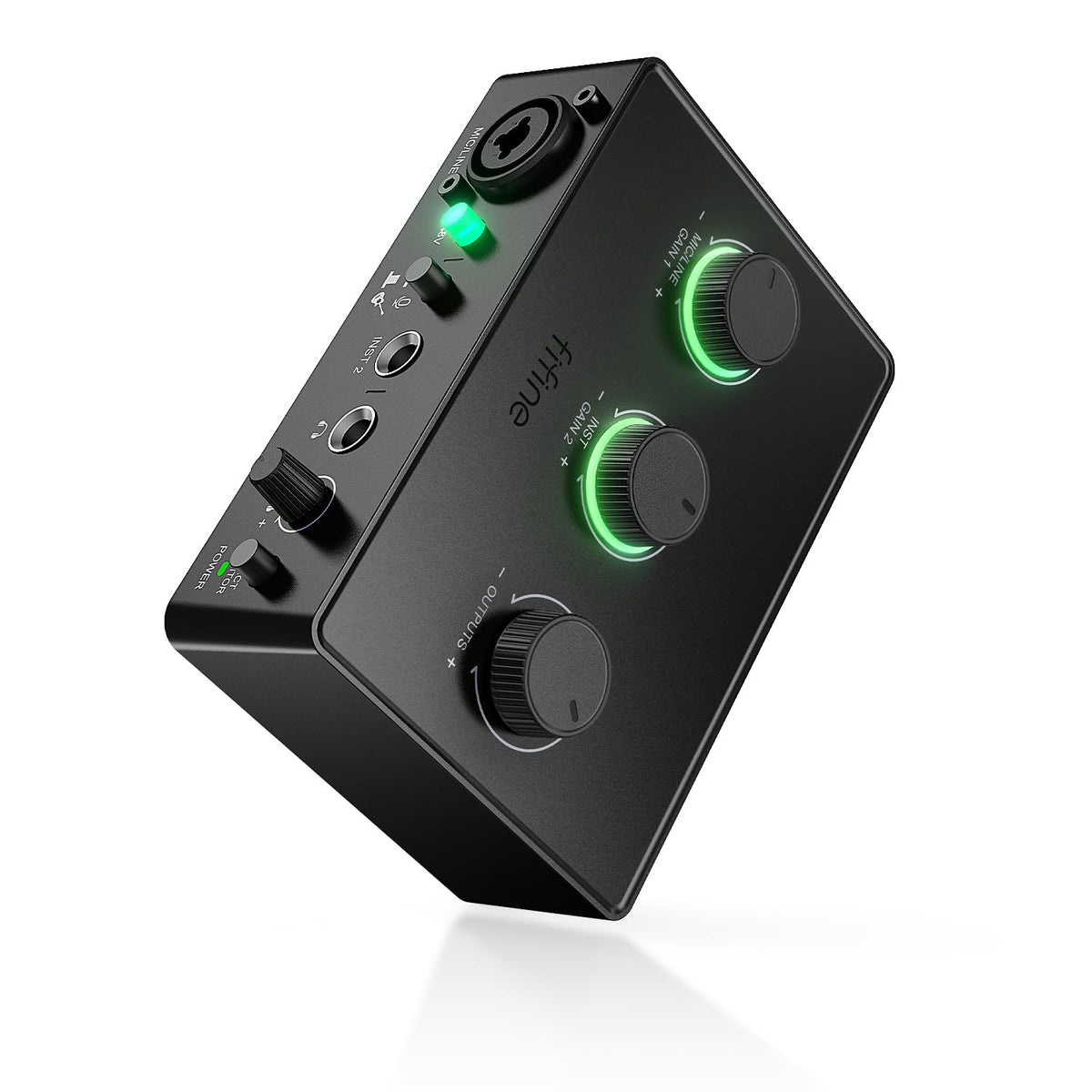 PC Audio Mixer with XLR, Monitor, 48V Phantom Power H1190