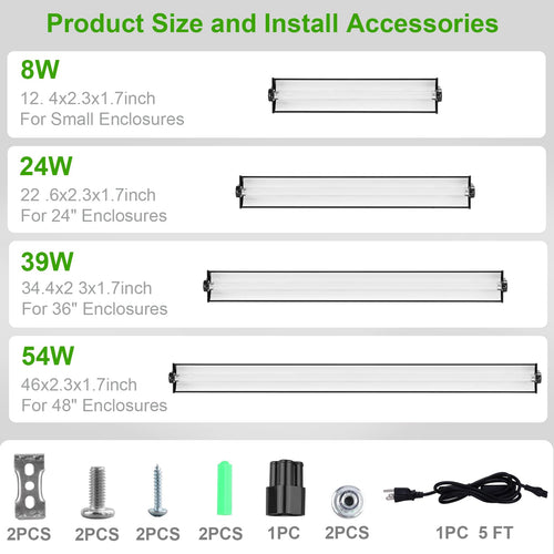 24W 22 Inch UVB Reptile Light Fixture B25003