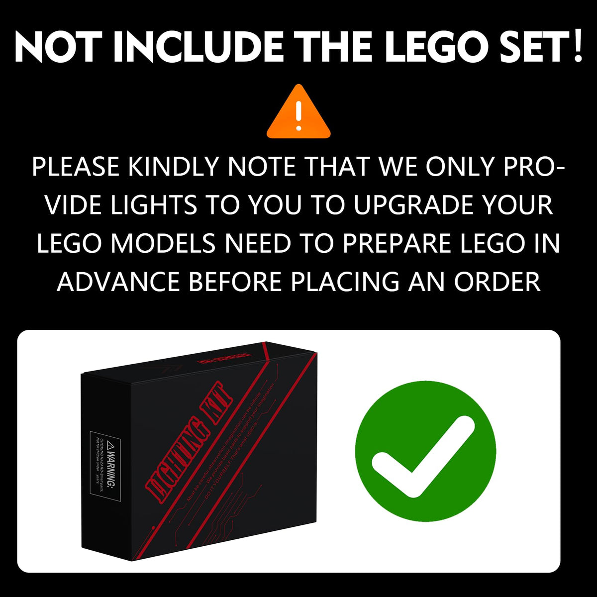 LED Lighting Kit for Model, NOT Included The Model Set Y80424