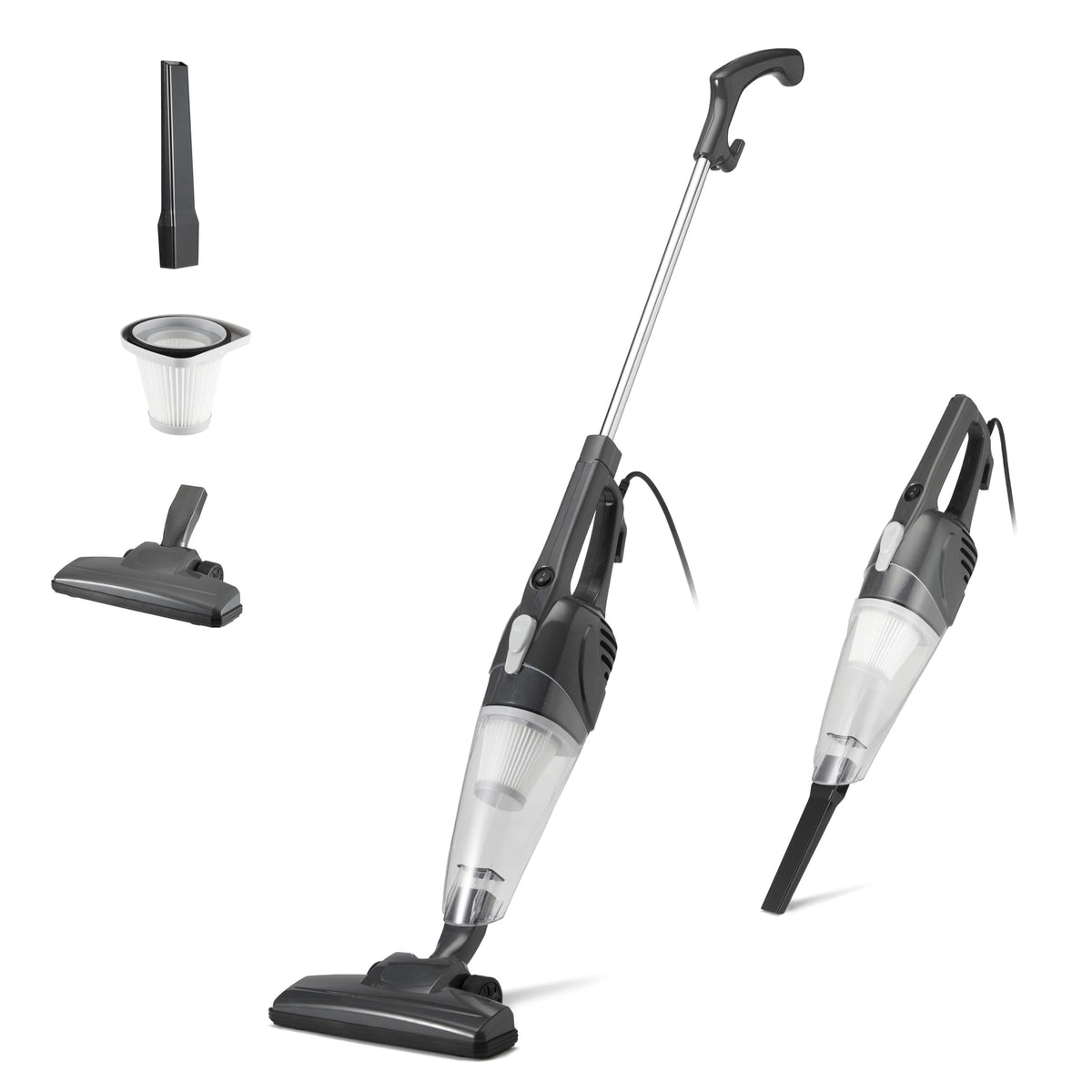 2-in-1 Corded Stick Vacuum Cleaner, Converts to Handheld, Lightweight, Black V74294