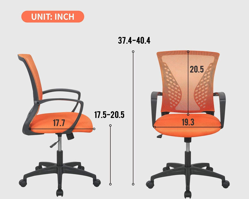 Orange Ergonomic Mesh Office Chair Y692