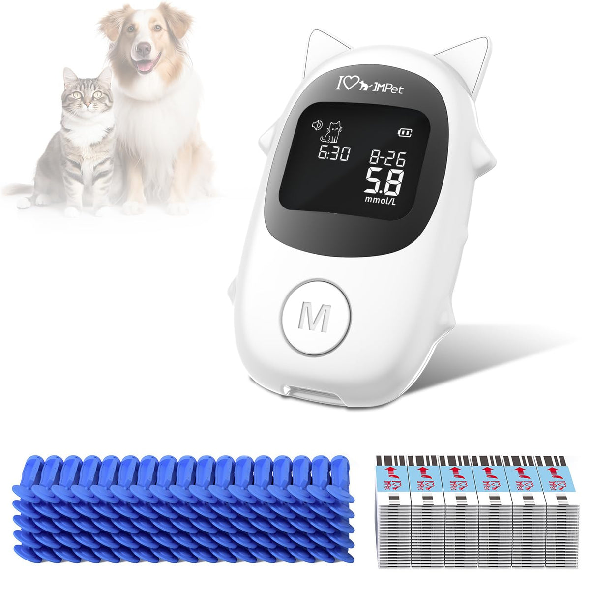 Glucose Monitoring Kit for Dogs & Cats with 100 Strips R17994