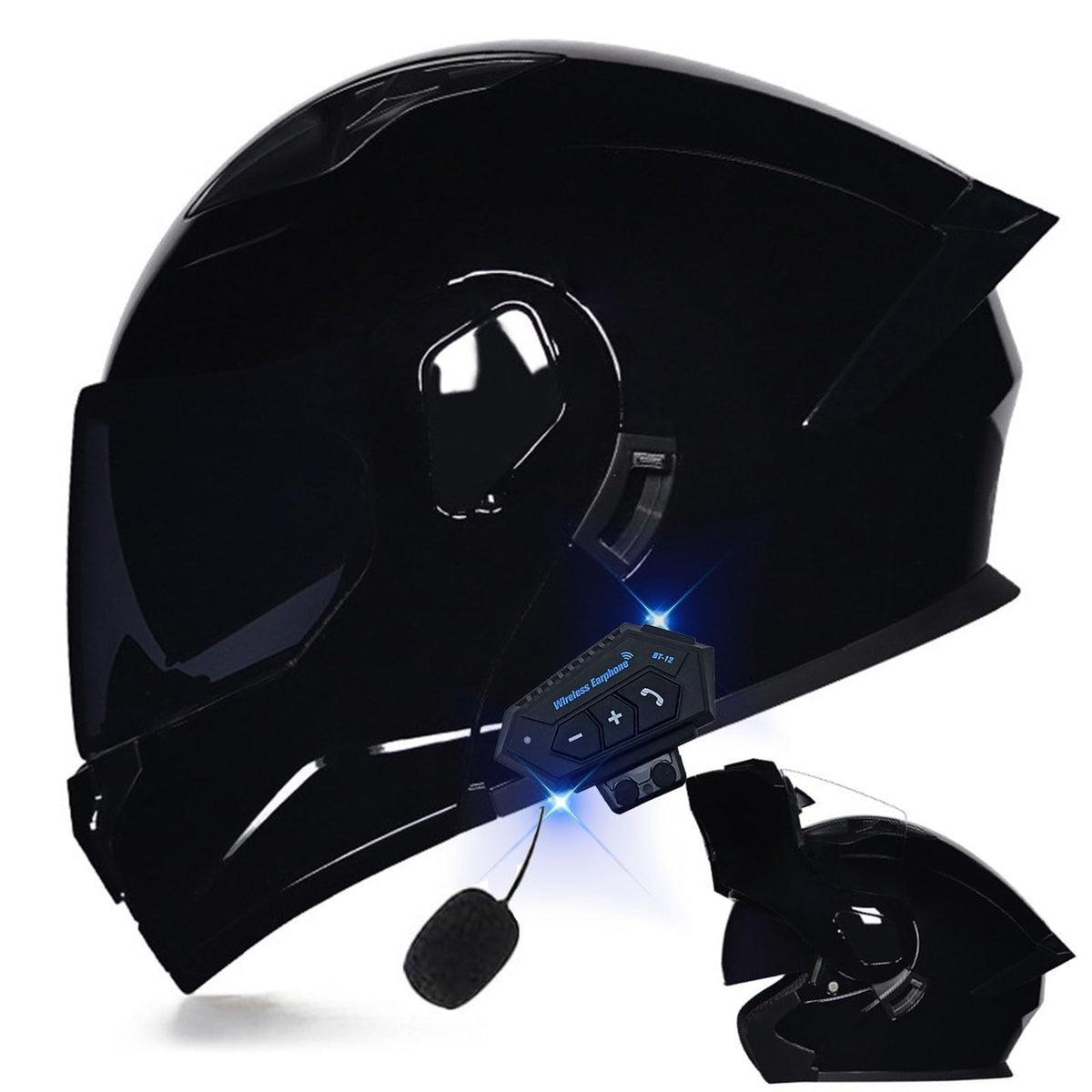 DOT Approved Full Face Flip up Anti-Fog Double Visor Motorcycle Helmet M684