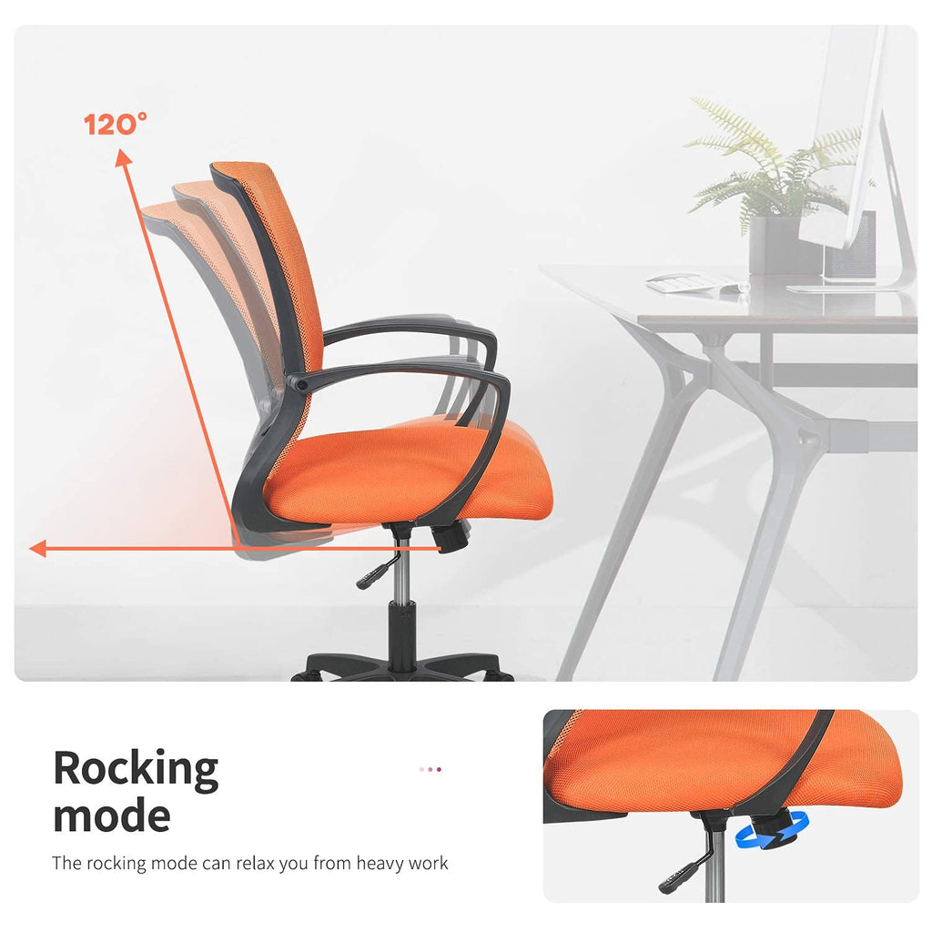 Orange Ergonomic Mesh Office Chair Y692