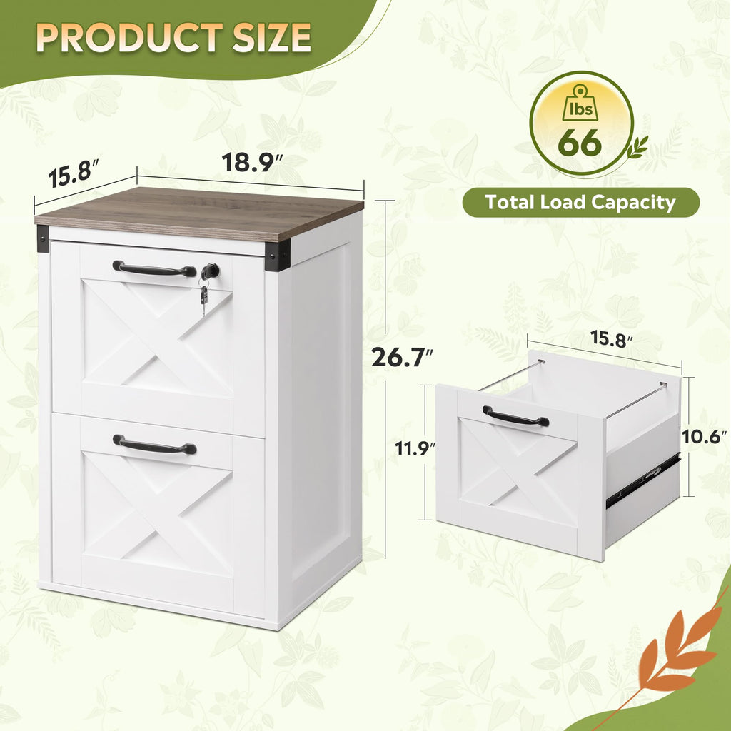 2-Drawer File Cabinet with Lock U675