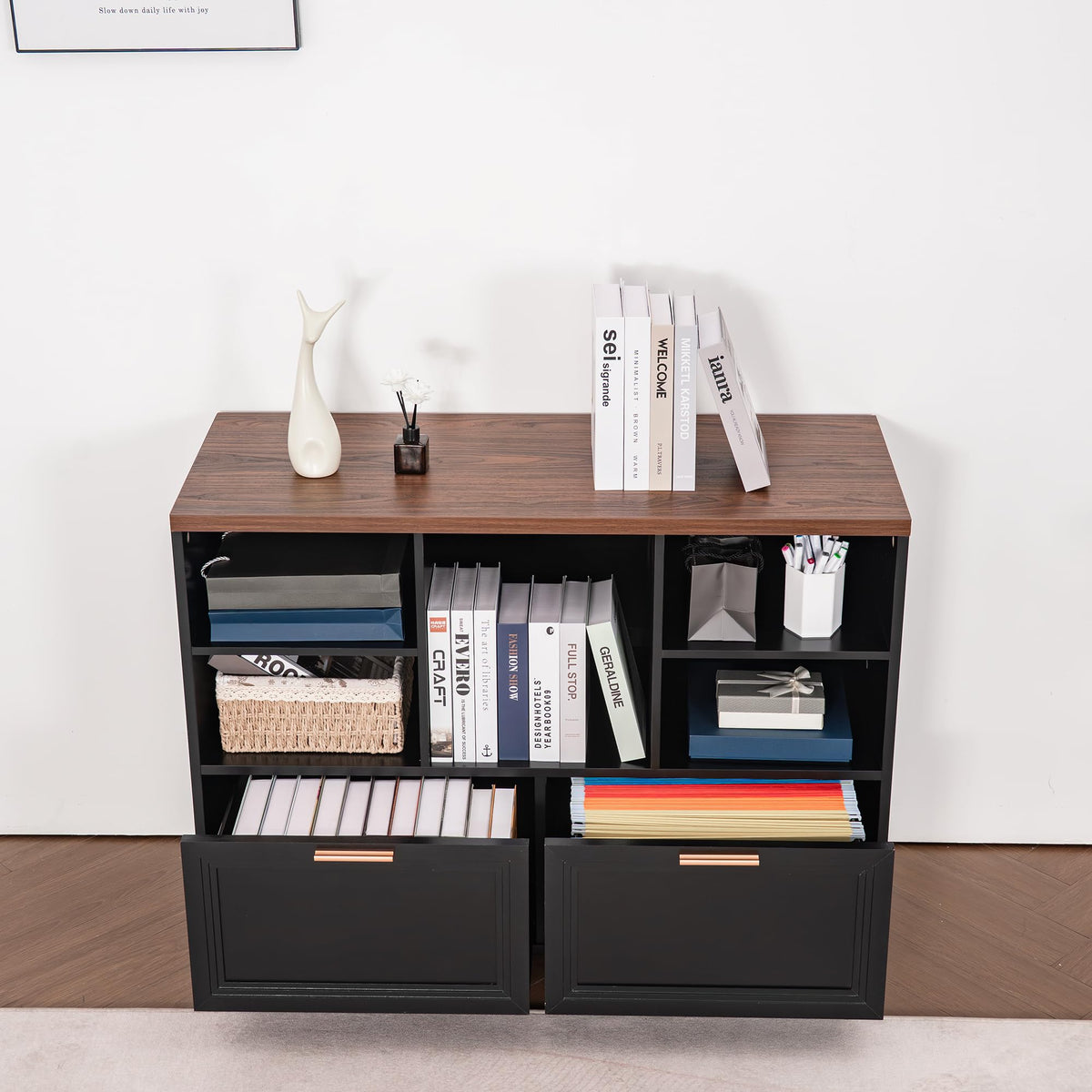 39.3" Lateral File Cabinet with Wheels, 2 Drawers V512487