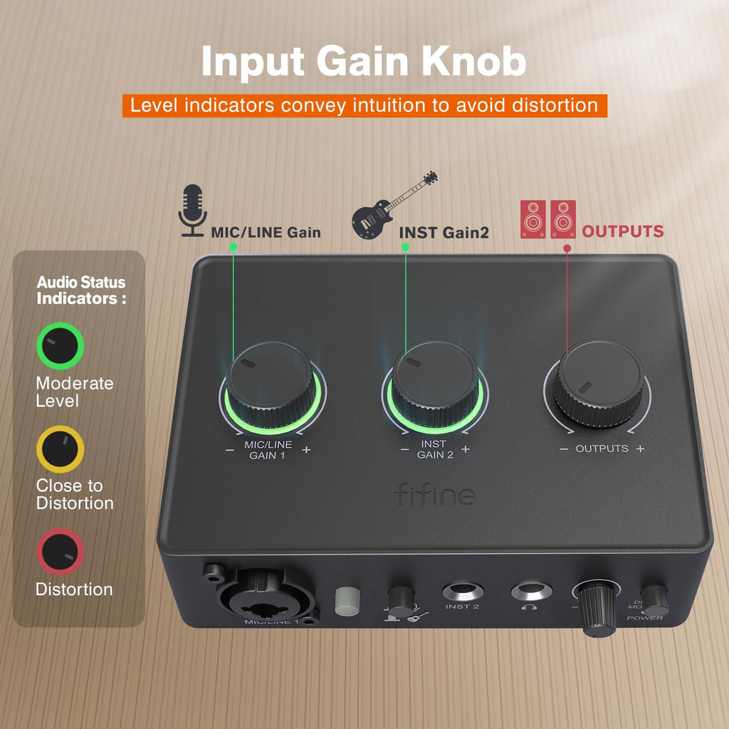 PC Audio Mixer with XLR, Monitor, 48V Phantom Power H1190