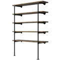 14" Deep 2Pcs Industrial Retro Wall Mount Iron Pipe Shelf L377192