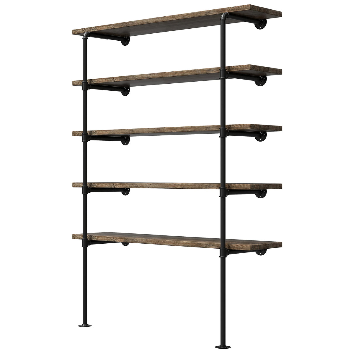 14" Deep 2Pcs Industrial Retro Wall Mount Iron Pipe Shelf L377192
