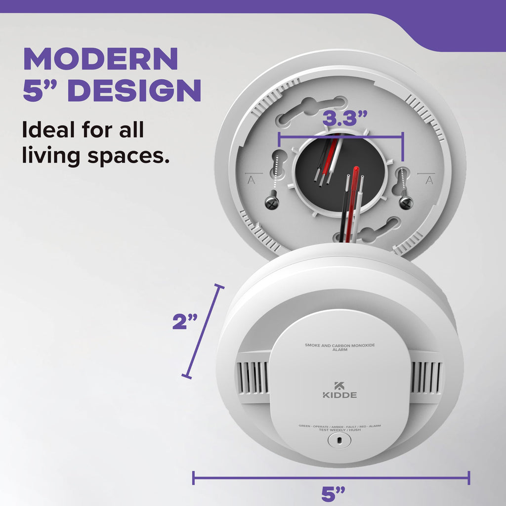 Hardwired Smoke & Carbon Monoxide Detector, 2 Pack W594670