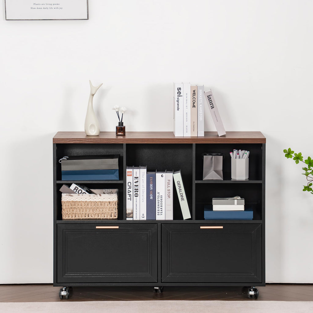 39.3" Lateral File Cabinet with Wheels, 2 Drawers V512487