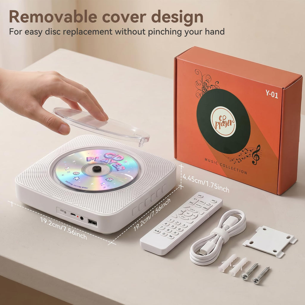 Portable Bluetooth Rechargeable CD Player with Speakers M353363