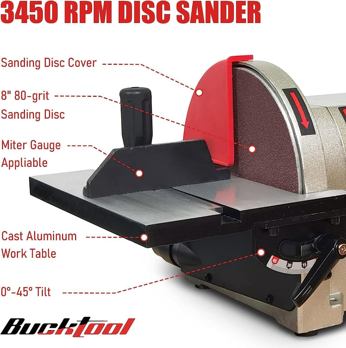 Belt Disc Sander with Rotating Base B845