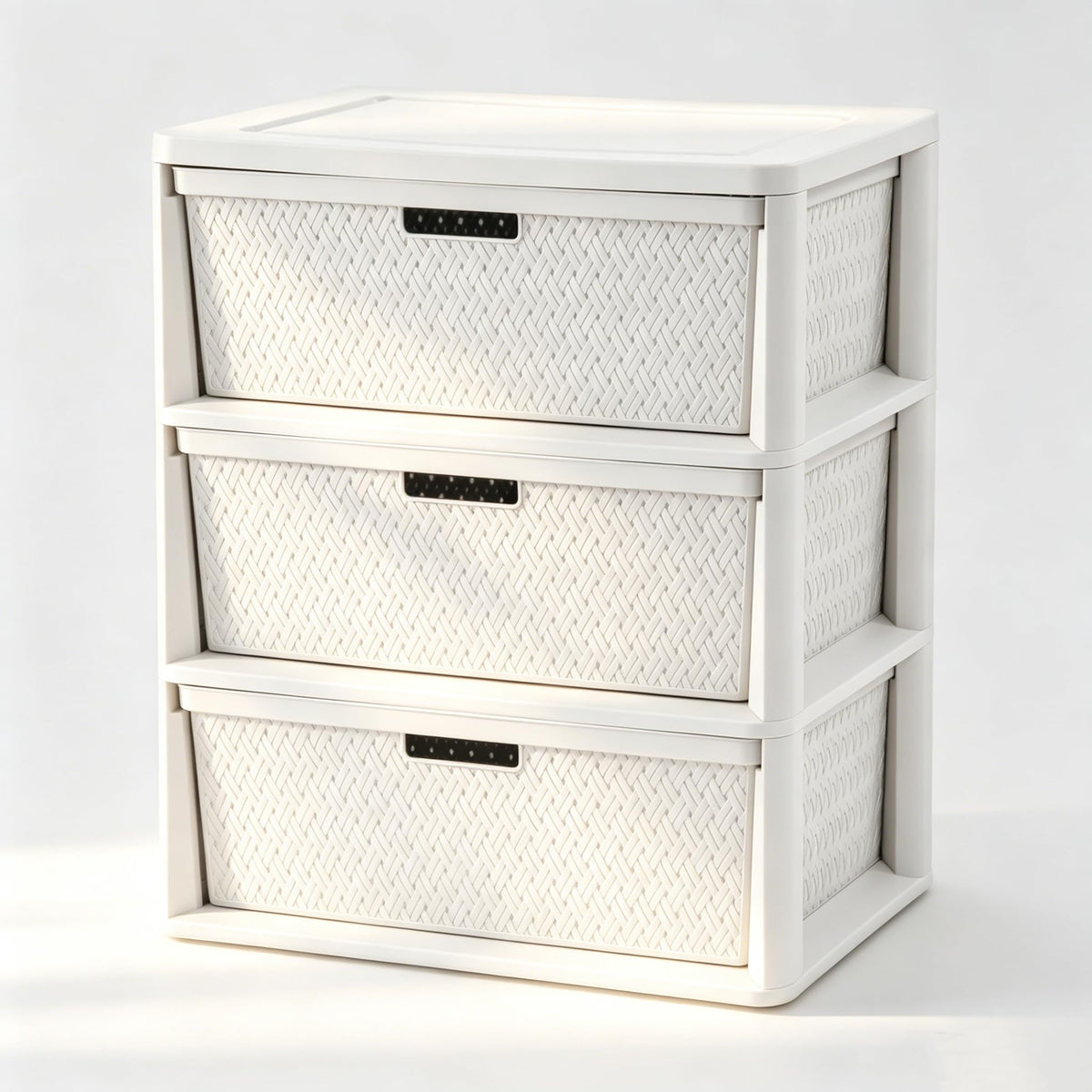 White 3 Drawer Plastic Storage Organizer P61290