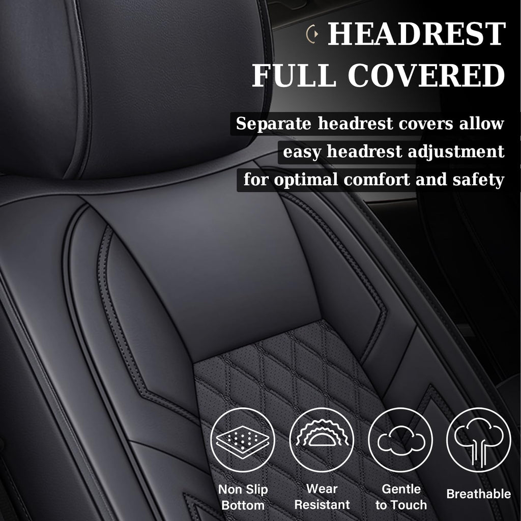 Leather Car Seat Covers Full Set Q1988