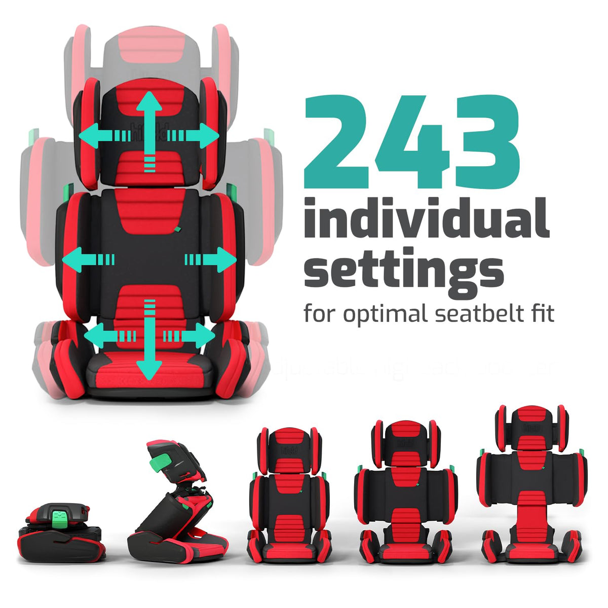 Adjustable Kids High Back Booster Car Seat P554