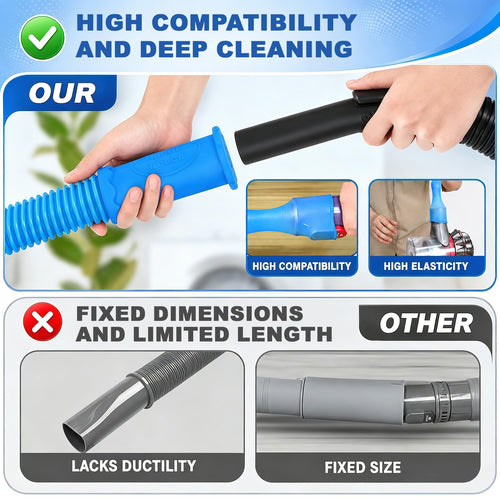 2Pcs Dryer Vent Cleaner Kit Vacuum Hose Attachment & Brush F682292