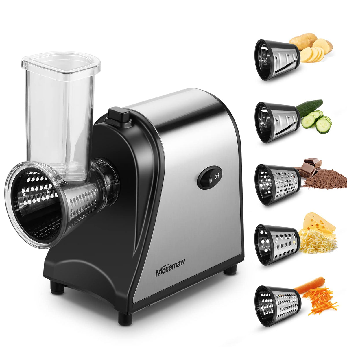 Electric Vegetable Cutter 500 W with 5 Cutting Drums K2238