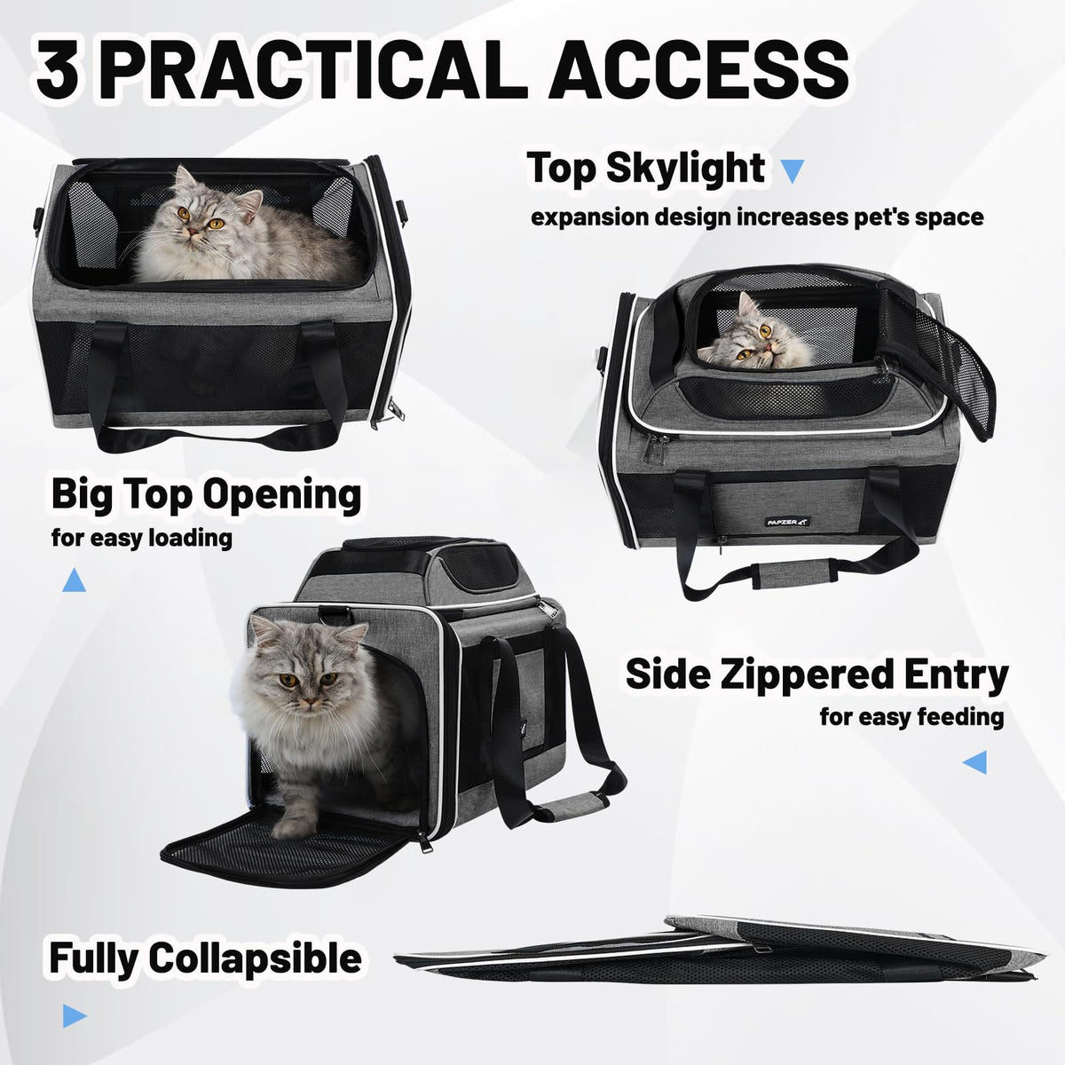 Top-Expandable Cat Carrier 18x11x11 S181