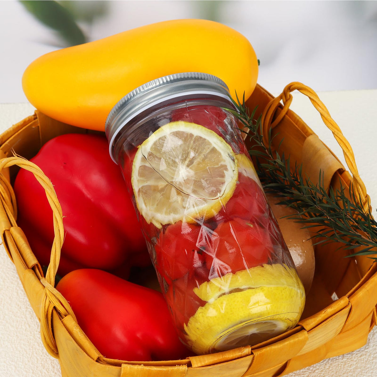 12 oz 20 Pack Glass Mason Jars with Airtight Lids A5576