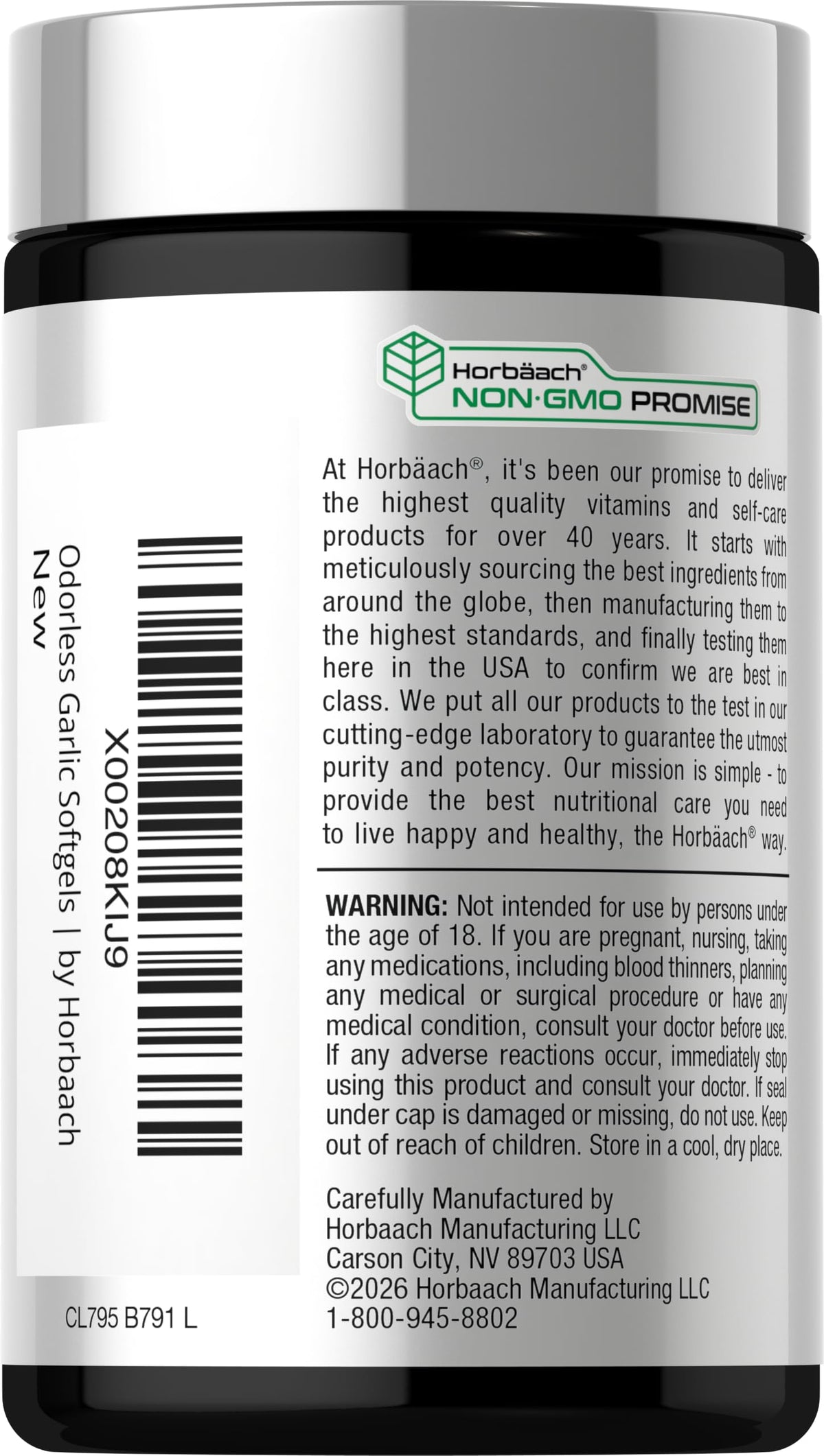 Odorless Garlic Softgel Supplement 200 Pills H88898