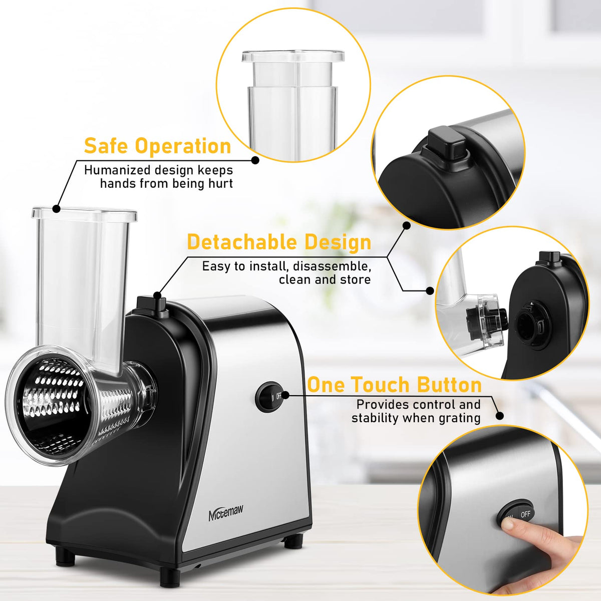 Electric Vegetable Cutter 500 W with 5 Cutting Drums K2238