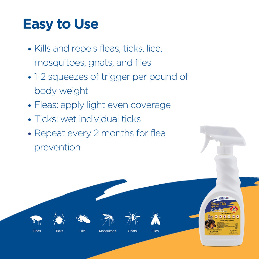 Flea & Tick Spray 16 fluid ounces G92004