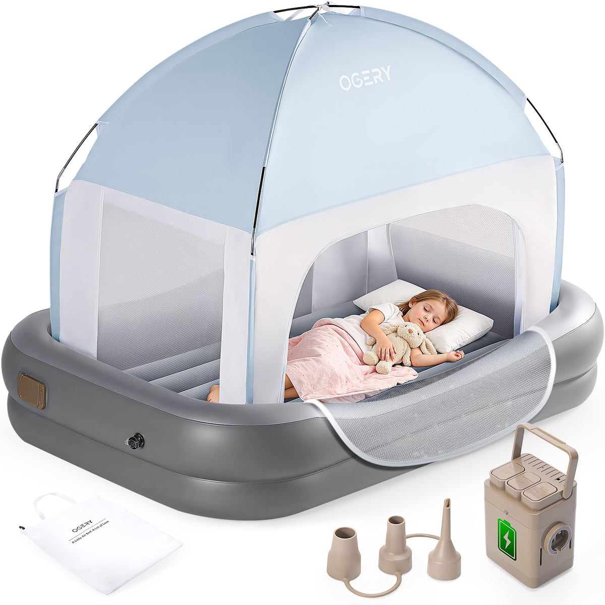Inflatable Toddler Travel Bed with Tent K331