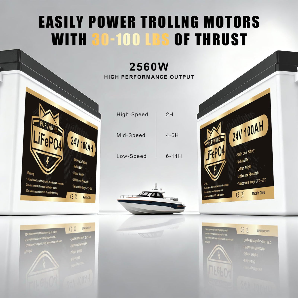 24V 100AH Lifepo4 Battery with 100A BMS A7744