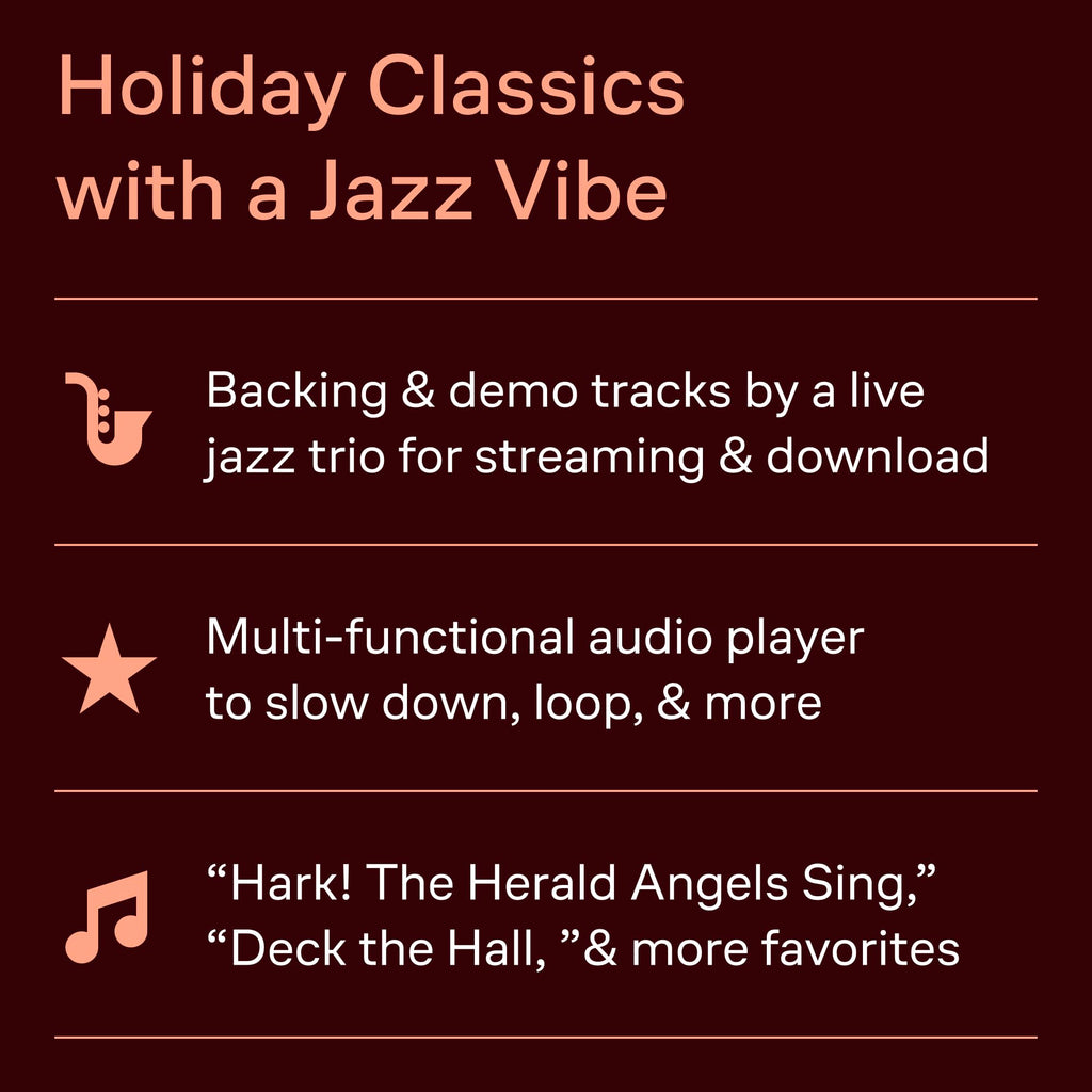 Alto Sax Christmas Jazz Sheet Music Book with Online Audio C490346
