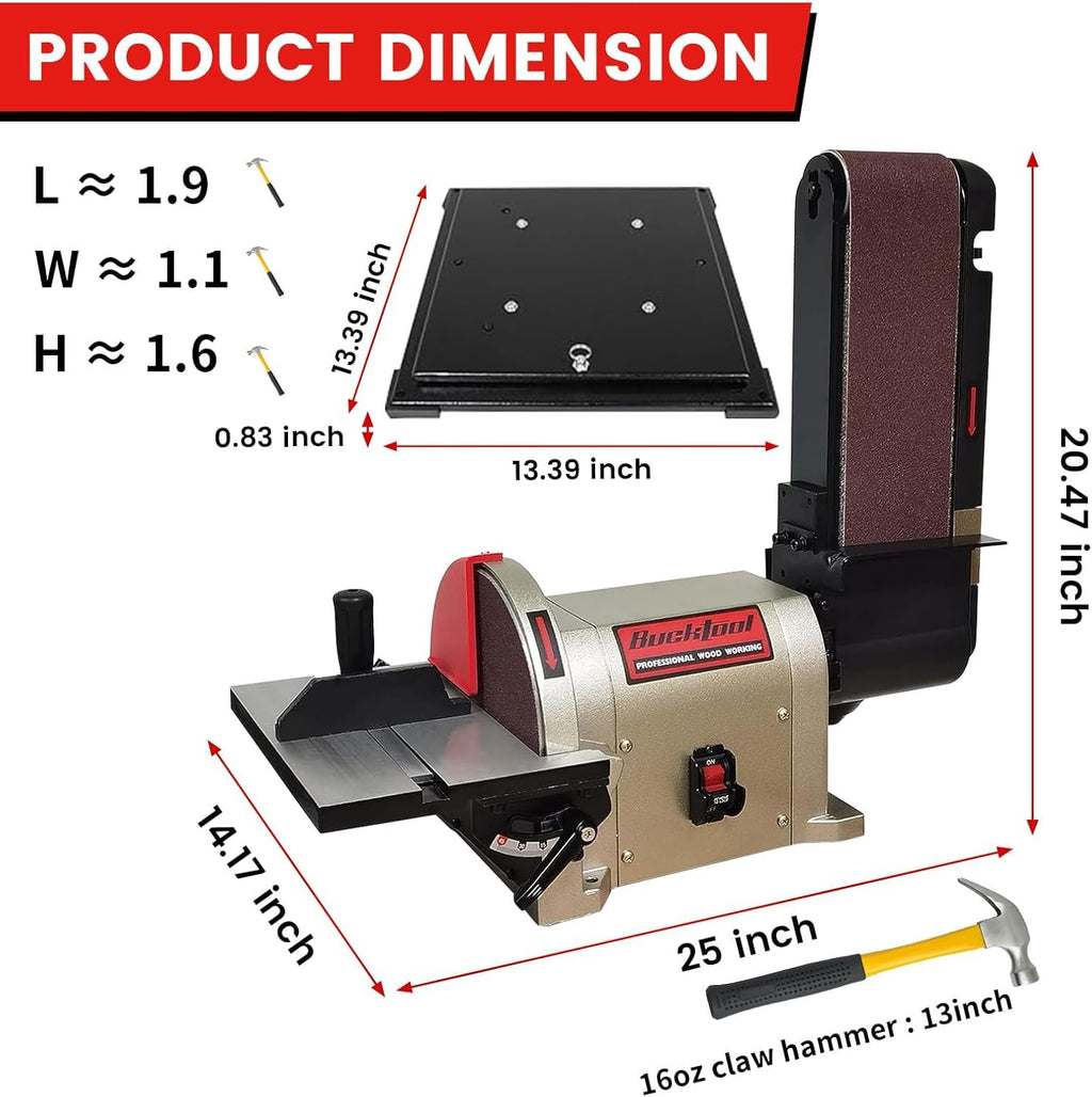 Belt Disc Sander with Rotating Base B845