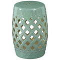 Ceramic Garden Stool Outdoor Stool Green J3828