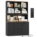 72'' Tall File Bookcase with Power Outlet & 2 Filing Drawers G25528