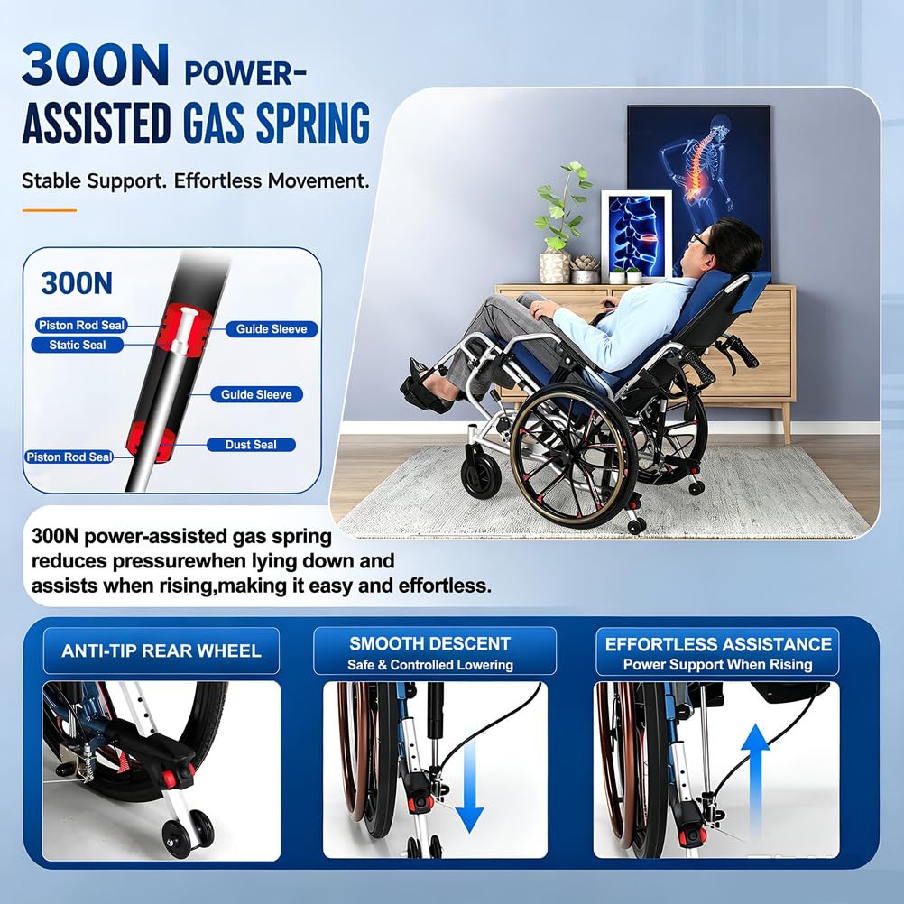 Reclining Wheelchairs with Elevating Leg Rests Y529